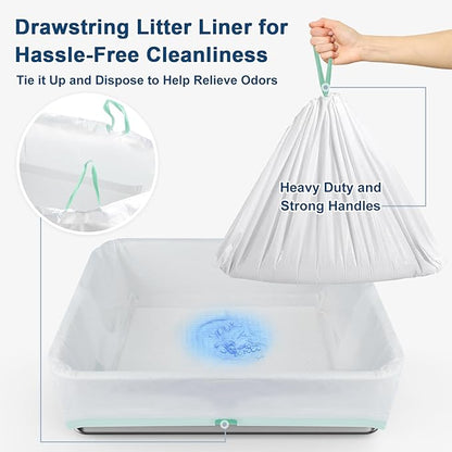 19.6''x13.7''x6'' Suzzipaws Stainless Steel Litter Box, Open Top Sifting Litter - Image 5