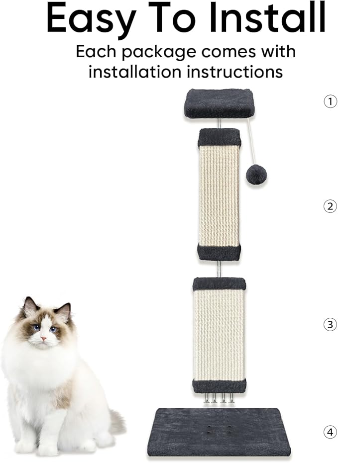 AGYM Cat Scratching Post, 32 Inch Cat Scratching Posts - Image 4
