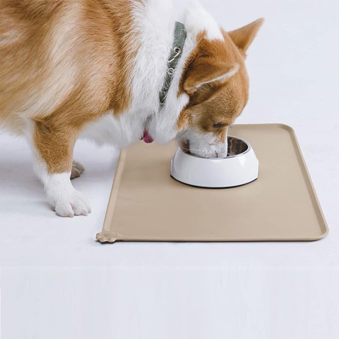 AUDWUD Silicone Waterproof Pet Feeding Mats, Anti Slip Bowl Pad, Dog Mat - Image 7