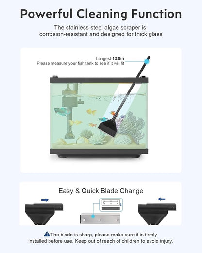 Fish Tank Cleaning Kit: Algae Scraper - Image 3