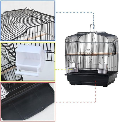 Travel Bird Cage 20.5x18.1x14.2 Inch, Portable Bird Carrier - Image 8