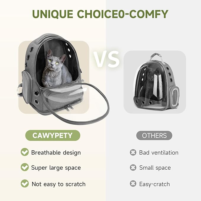 Cat Backpack Carrier, Breathable Cat Carrier Large Space Bubble Pet Backpack - Image 2