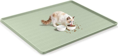47" x 35" Silicone Cat Food Mat, Waterproof Pet Feeding Mat by Kalolary
