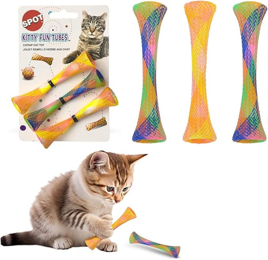 SPOT Kitty Fun Tubes Cat Toy | Bouncy Cat Toy by SPOT