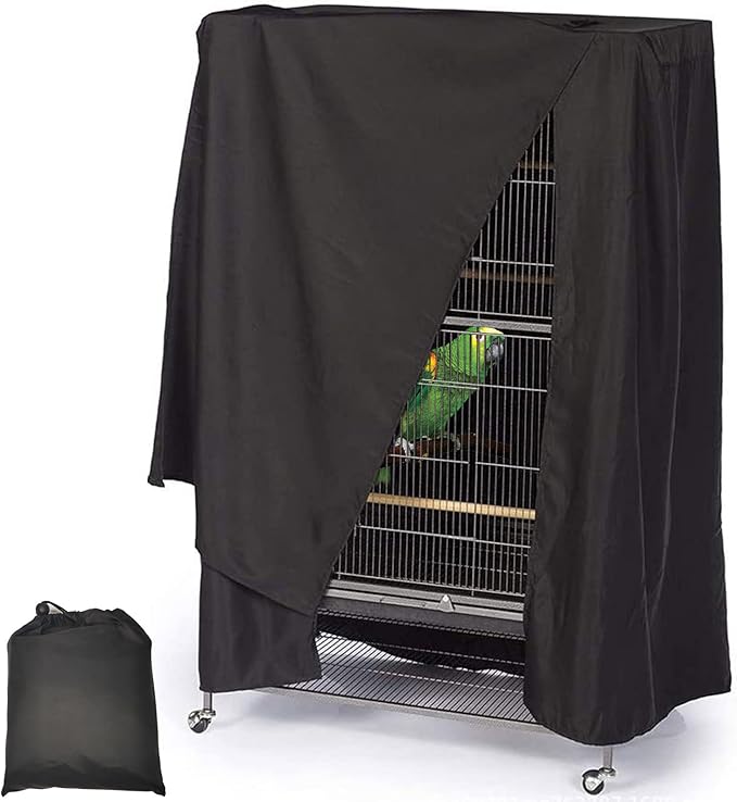 Fhiny Bird Cage Cover, 33.8”L×24”W×46.8”H Water-Proof Good Night Black-Out by Fhiny