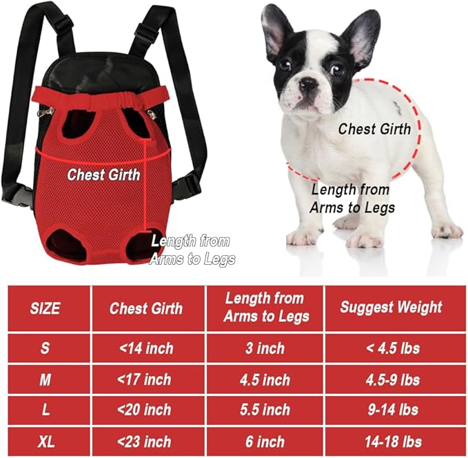 FEimaX Dog Carrier Backpack Pet Legs Out Front Cat Travel Bag, Adjustable Puppy - Image 4