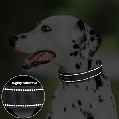 PetiFine Dog Collar for Large Dogs, Neoprene Padded and Adjustable, Reflective - Image 4