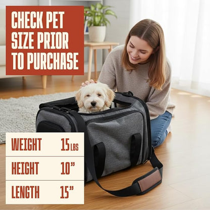 Soft Sided Pet Carrier for Small Dogs & Cats up to 9 Lbs - Image 4