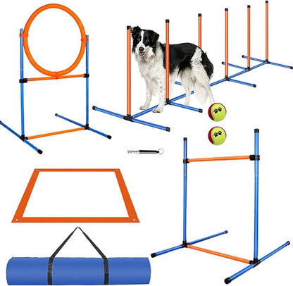 Dog Agility Training Equipment, 72-Piece Obstacle Course Training Starter Kit by JMMPOO
