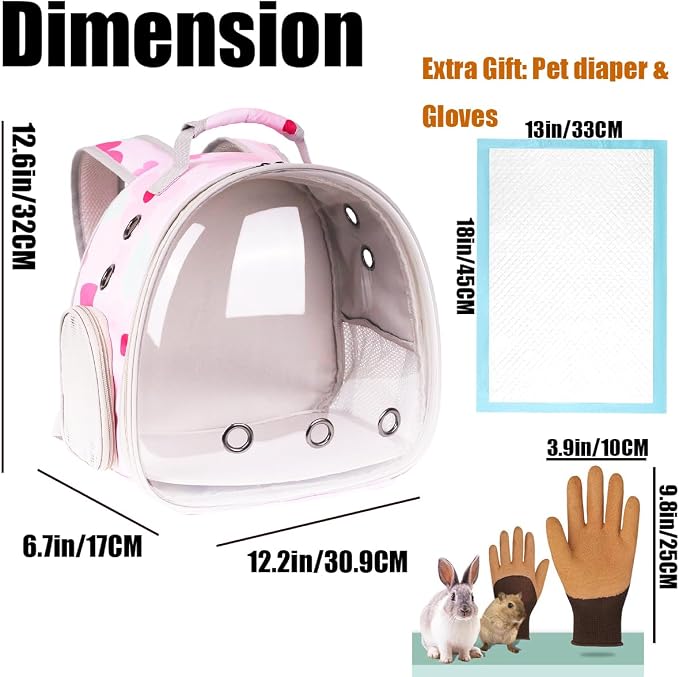 Portable Small Animal Backpack Travel Breathable Pet Carrier Bag Cages - Image 2