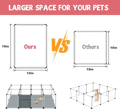 20 Panels Small Animals Playpen, Portable Plastic Enclosure Cage - Image 7