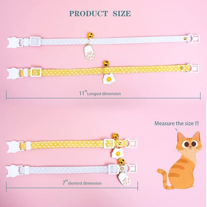 2 Pack Star Cotton Breakaway Cat Collars - Image 2