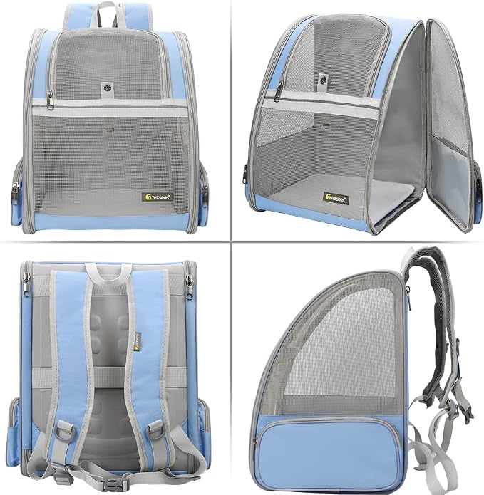 Texsens Pet Backpack Carrier for Small Cats Dogs | Ventilated Design, Safety - Image 3