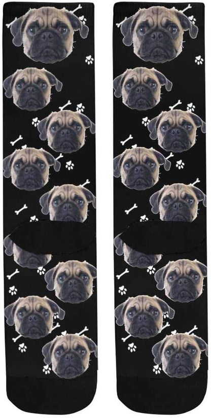 Custom Face Socks, Personalized Dog Lover Pet Photo Picture on Socks Unisex - Image 4