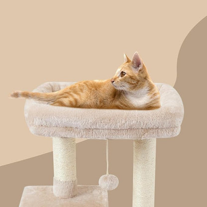 FISH&NAP Cute Cat Tree Kitten Cat Tower - Image 3