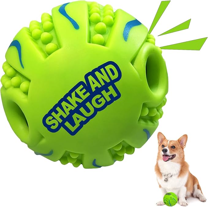 Spiky Interactive Dog Toys Ball, Shaking by SHAKEANDLAUGH