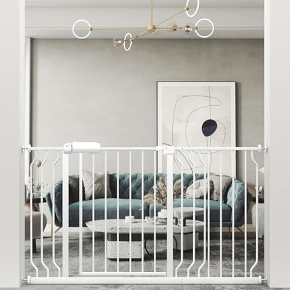 WAOWAO Baby Gate 48.03-52.72" Extra Wide Pressure Mounted Walk Through Swing by WAOWAOBABYSAFETYPRODUCTS