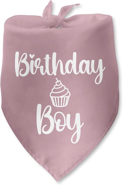 Dog Birthday Bandanas Boy Pink Dog Bandana Pet Scarf Bibs Accessories Party by Luptiteuy
