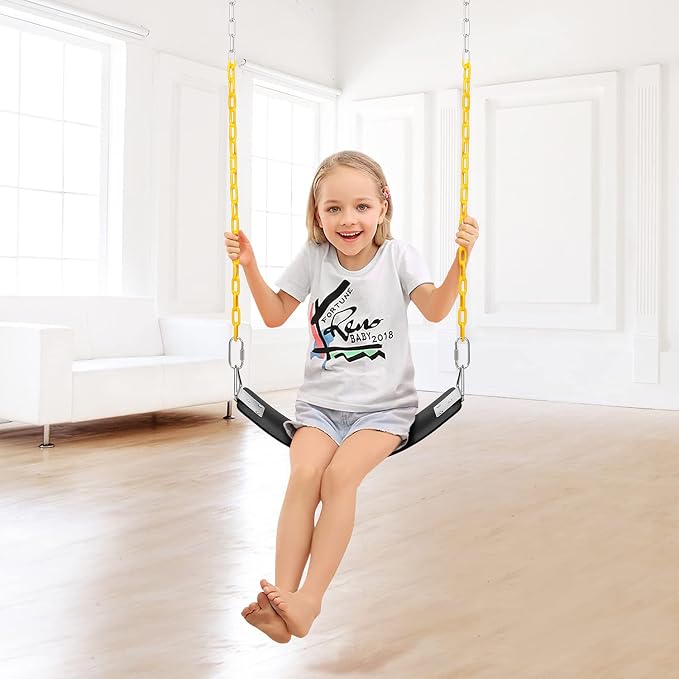 AGPTEK Swing Set, Seat with 66 Inch Anti-Rust Chains Thermoplastic Coated - Image 9