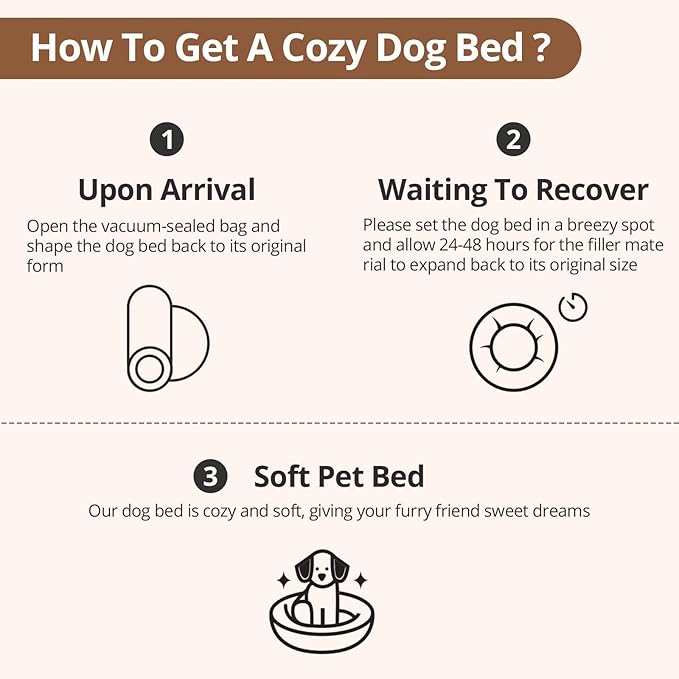 JOLLYVOGUE Calming Dog Bed Medium Size Dog, Anti-Anxiety Donut Medium Pet Bed - Image 8