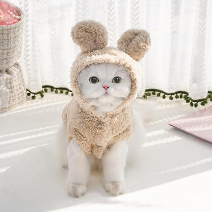 Selena Cat Bunny Ears Costume Cute Dog Kitten Hoodies Sweater Rabbit Ears Puppy by Unknown