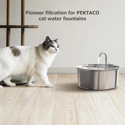 PEKTACO Cat Water Fountain Filters Replacement & Pre-Filter Sponges - Image 8