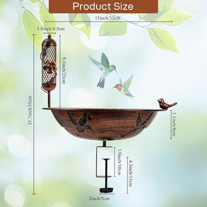 DREAMSOUL 13" Dia Deck Mounted Bird Bath - Image 2