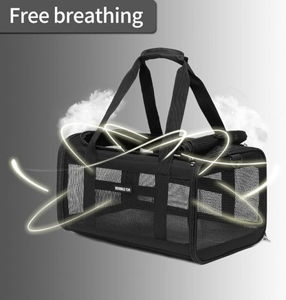 Airline Approved Pet Carrier for Cats and Small Dogs up to 15 lbs, Breathable - Image 3