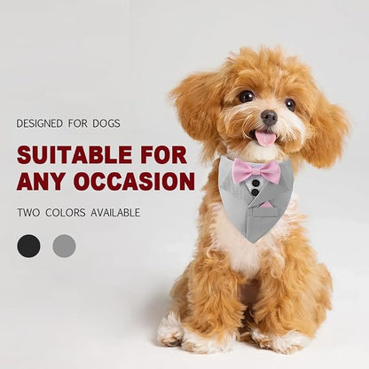 Tuxedo Dog Collar for Wedding Engagement and Birthday, Adjustable Formal Dog - Image 4