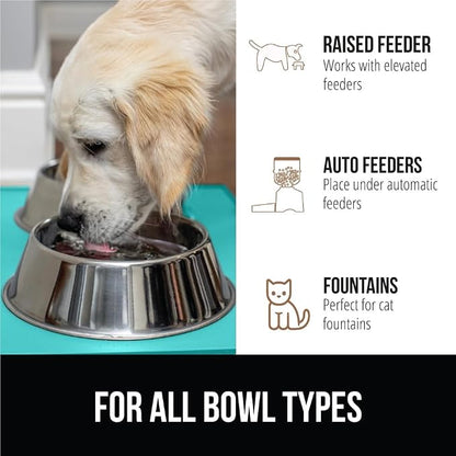 GORILLA GRIP 100% Waterproof Raised Edge BPA Free Silicone Pet Feeding Mat - Image 6