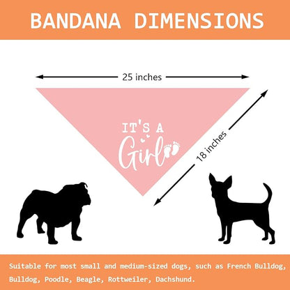 Its a Girl Pink Dog Bandana Baby Announcement Pregnancy Announcement Photo - Image 2