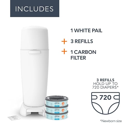 Diaper Genie Complete Pail | Includes 3 Refills that hold up to 810 - Image 3