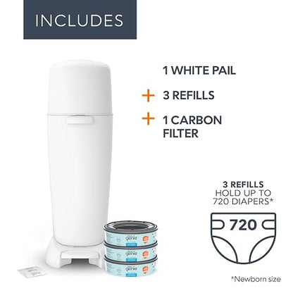 Diaper Genie Complete Pail | Includes 3 Refills that hold up to 810 - Image 3