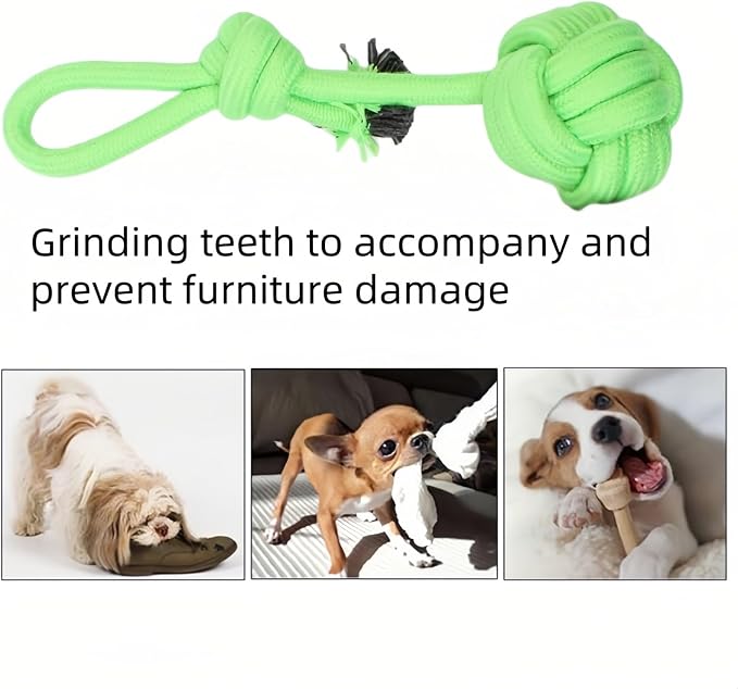 CandyColor Dog Cat Chew Rope Toy - 30cm Non-Toxic Dental Teething Toy - Image 4