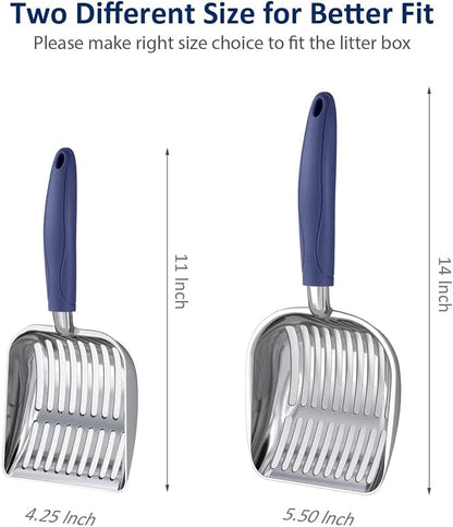 WePet Cat Litter Scoop, Aluminum Alloy Sifter, Kitty Metal Scooper, Deep Shovel - Image 4