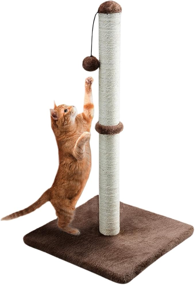 Dimaka 34" Height Tall Cat Scratching Post, Claw Scratcher by DIMAKA
