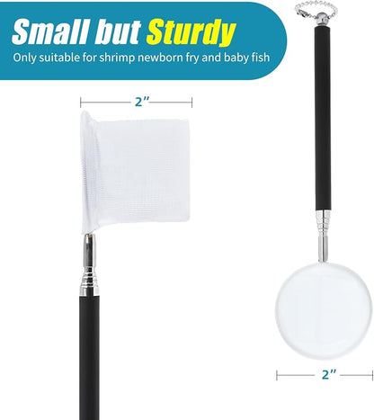 AQUANEAT Small Fish Tank Shrimp Net, Aquarium Debris Cleaning Tools, - Image 4
