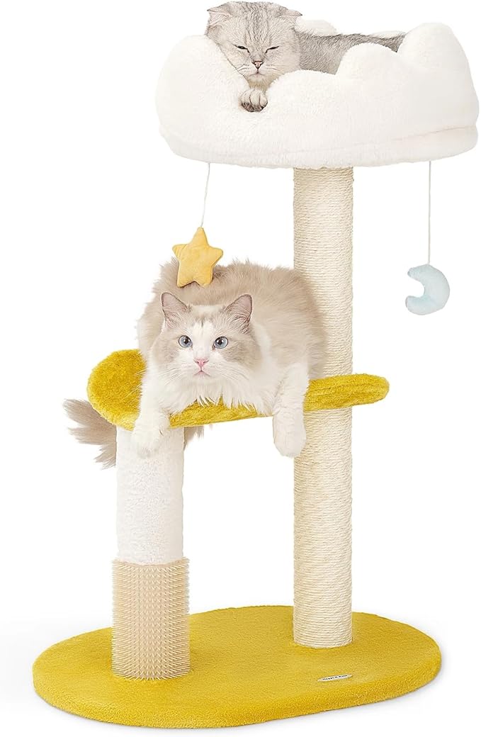 Happi N Pets Cloud Cat Tree, 31.5in Multi-Level Indoor Cat Tower by HappiNPets
