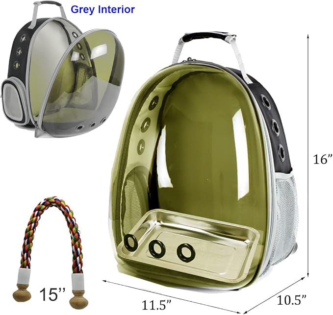 Bird Traval Carrier Cage, Polarized Tinted Brown Space Capsule Astronaut - Image 2