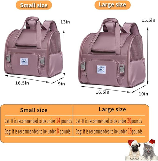 Pet Backpack Carrier for Small Dogs Medium Cats, Breathable and Collapsible - Image 2