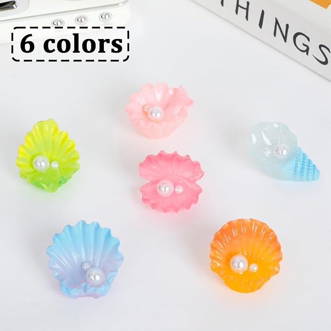 MIUPOO Glow Pearl Shell, Betta Stones, Glow in The Dark Crystal, Bonsai Decor - Image 5