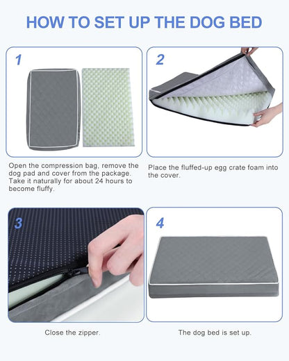 KSIIA Dog Bed for Crate Pad Waterproof for Medium Dogs - Image 7