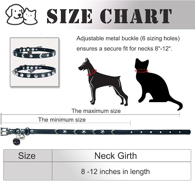 2 Pack Leather Cat Collar Breakaway - Image 5