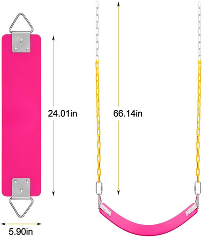 AGPTEK Swing Set, Seat with 66 Inch Anti-Rust Chains Thermoplastic Coated - Image 6