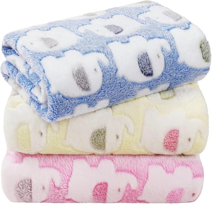 LINENLUX 1 Pack 3 Blankets Super Soft Fluffy Premium Fleece Dog Blankets by LINENLUX
