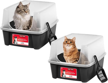 IRIS USA 2 Pack Large Open Top Cat Litter Box by IRISUSA