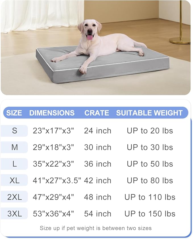 KSIIA Orthopedic Dog Bed for Crate Large Dog Bed - Image 6