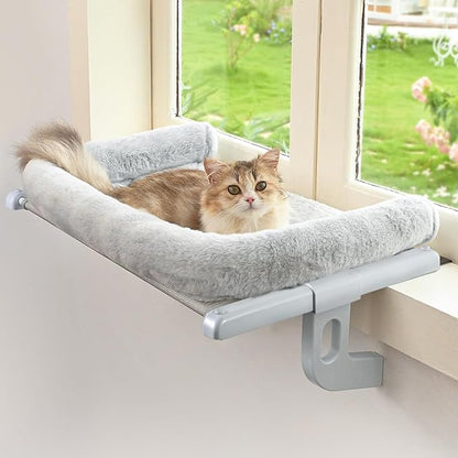 Cat Window Sill Perch with Large Bolster, Pet Hammock Bed by Zoratoo