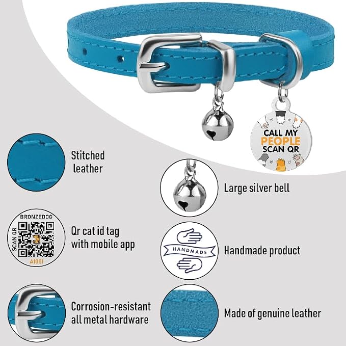 BRONZEDOG Leather Cat Collar - Image 2
