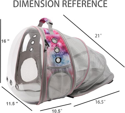 Galaxy Pink Cat Backpack Carrier - Image 2